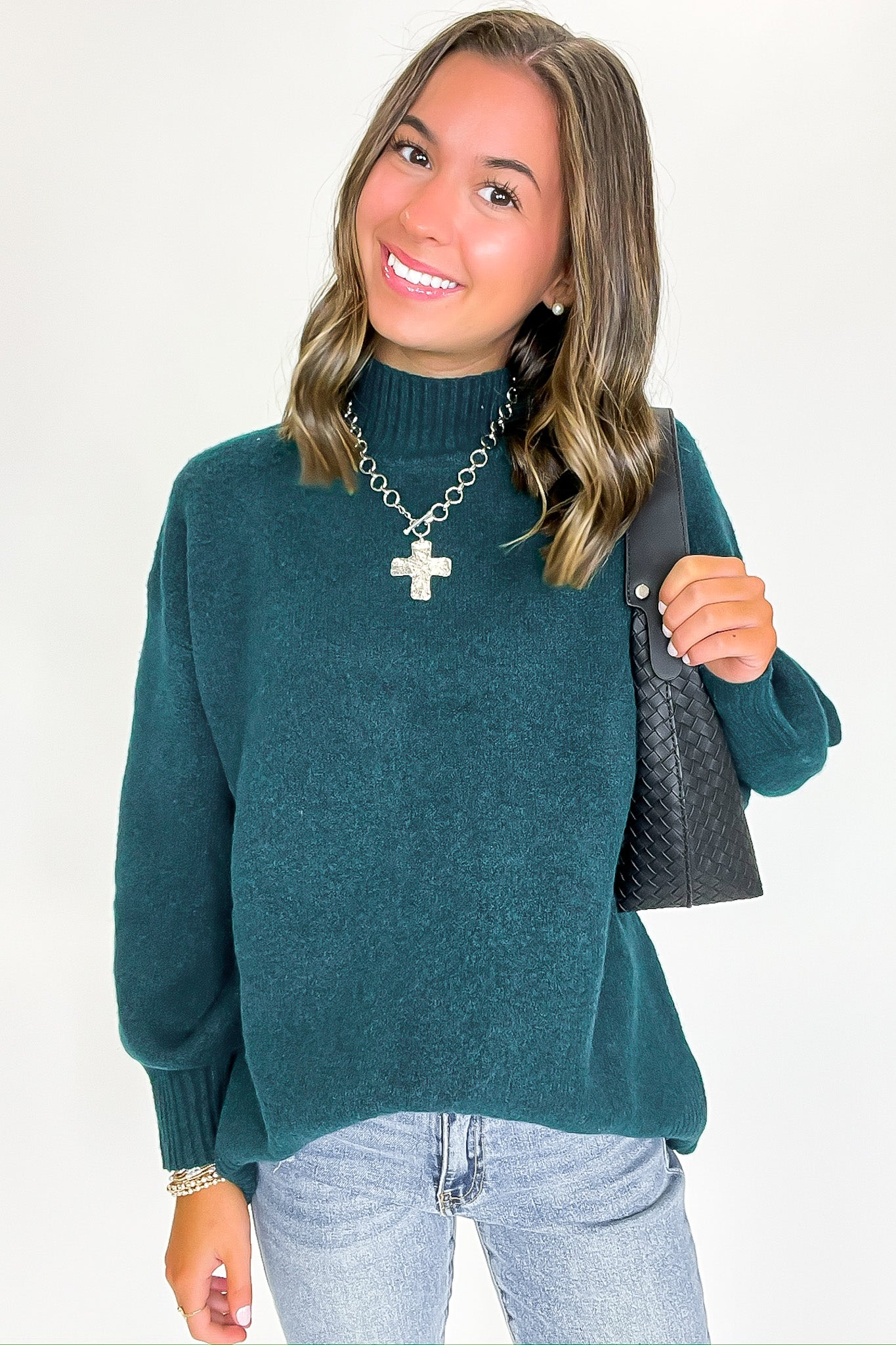 Minimal Mood Mock Neck Sweater