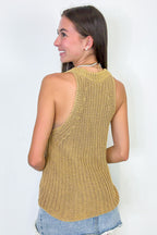 Minimalist Button Front Knit Vest - Madison and Mallory
