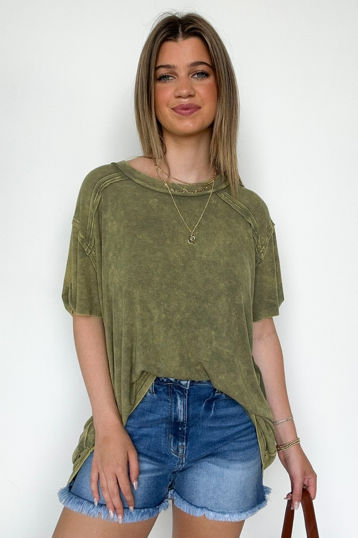  Mirissa Mineral Washed Boat Neck Top - BACK IN STOCK - Madison and Mallory