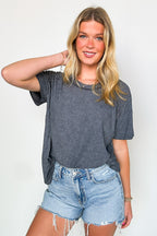Mirissa Mineral Washed Boat Neck Top - BACK IN STOCK - Madison and Mallory