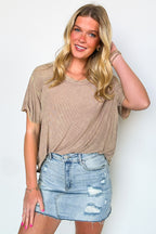 Mirissa Mineral Washed Boat Neck Top - Madison and Mallory