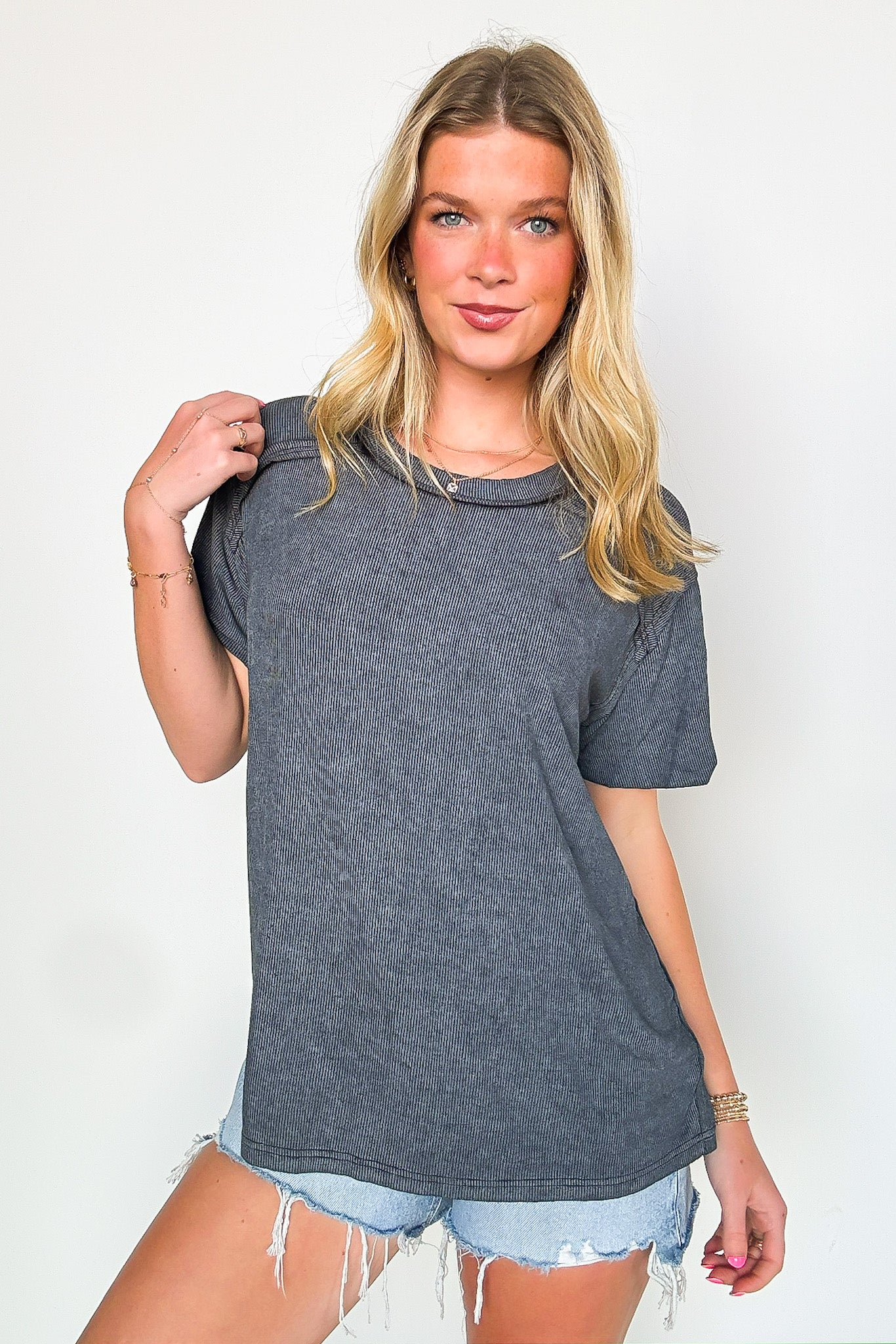 Mirissa Mineral Washed Boat Neck Top - BACK IN STOCK - Madison and Mallory