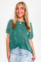 Mirissa Mineral Washed Boat Neck Top - BACK IN STOCK - Madison and Mallory