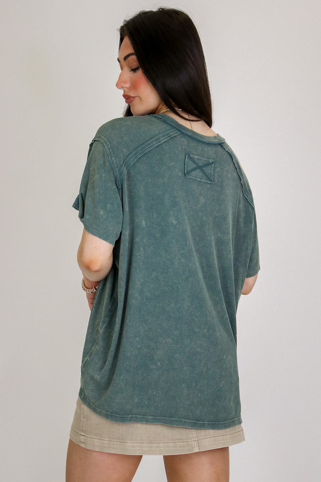 Mirissa Mineral Washed Boat Neck Top