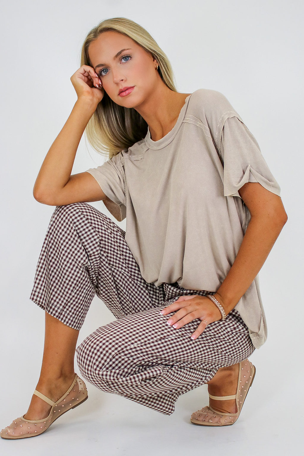 Mirissa Mineral Washed Boat Neck Top - Madison and Mallory