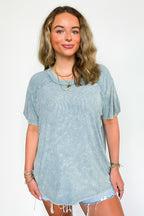 Mirissa Mineral Washed Boat Neck Top - BACK IN STOCK - Madison and Mallory