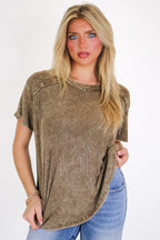 Mirissa Mineral Washed Boat Neck Top
