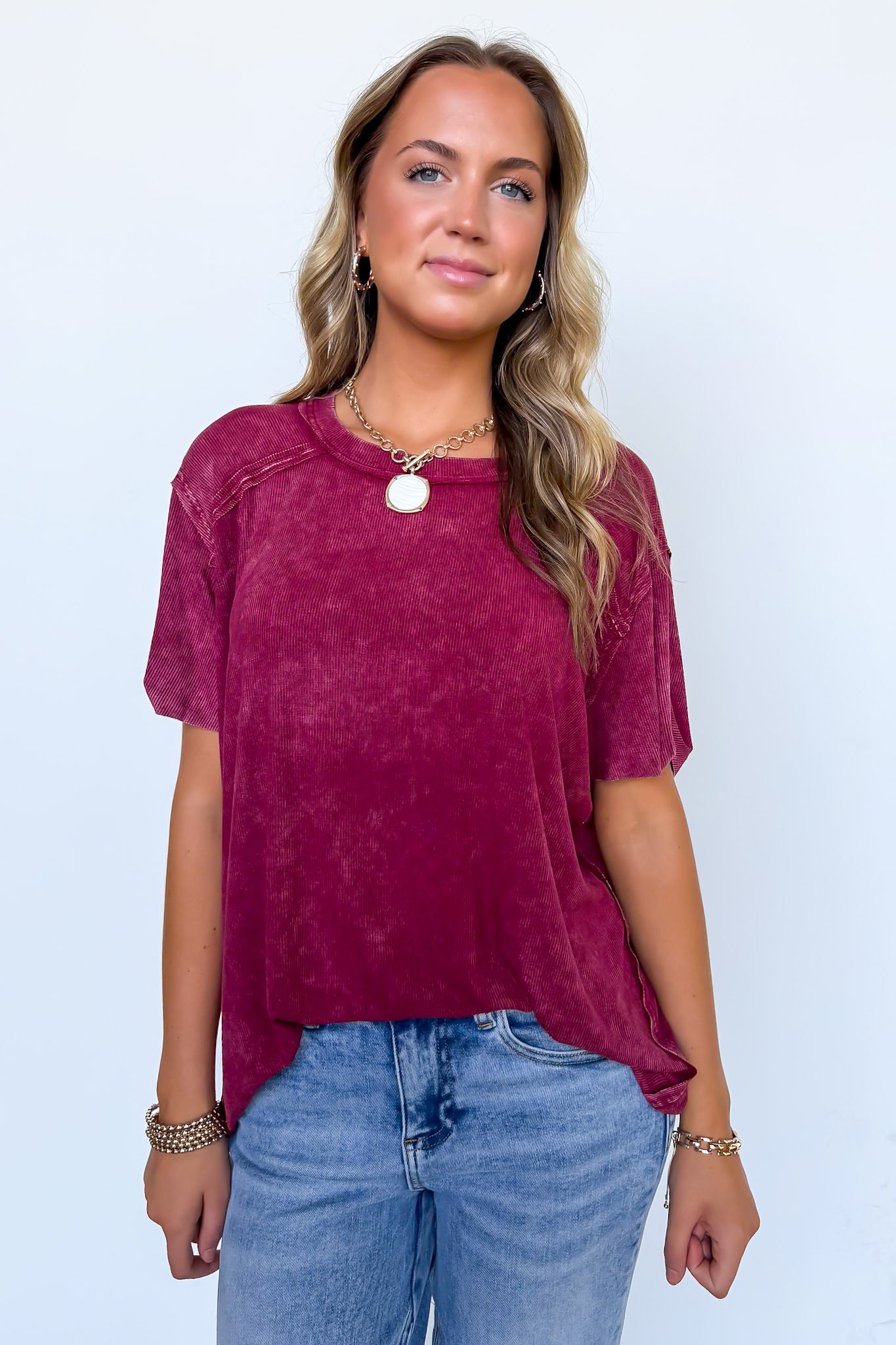 Mirissa Mineral Wash Boat Neck Top | Madison + Mallory