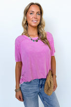 Mirissa Mineral Washed Boat Neck Top