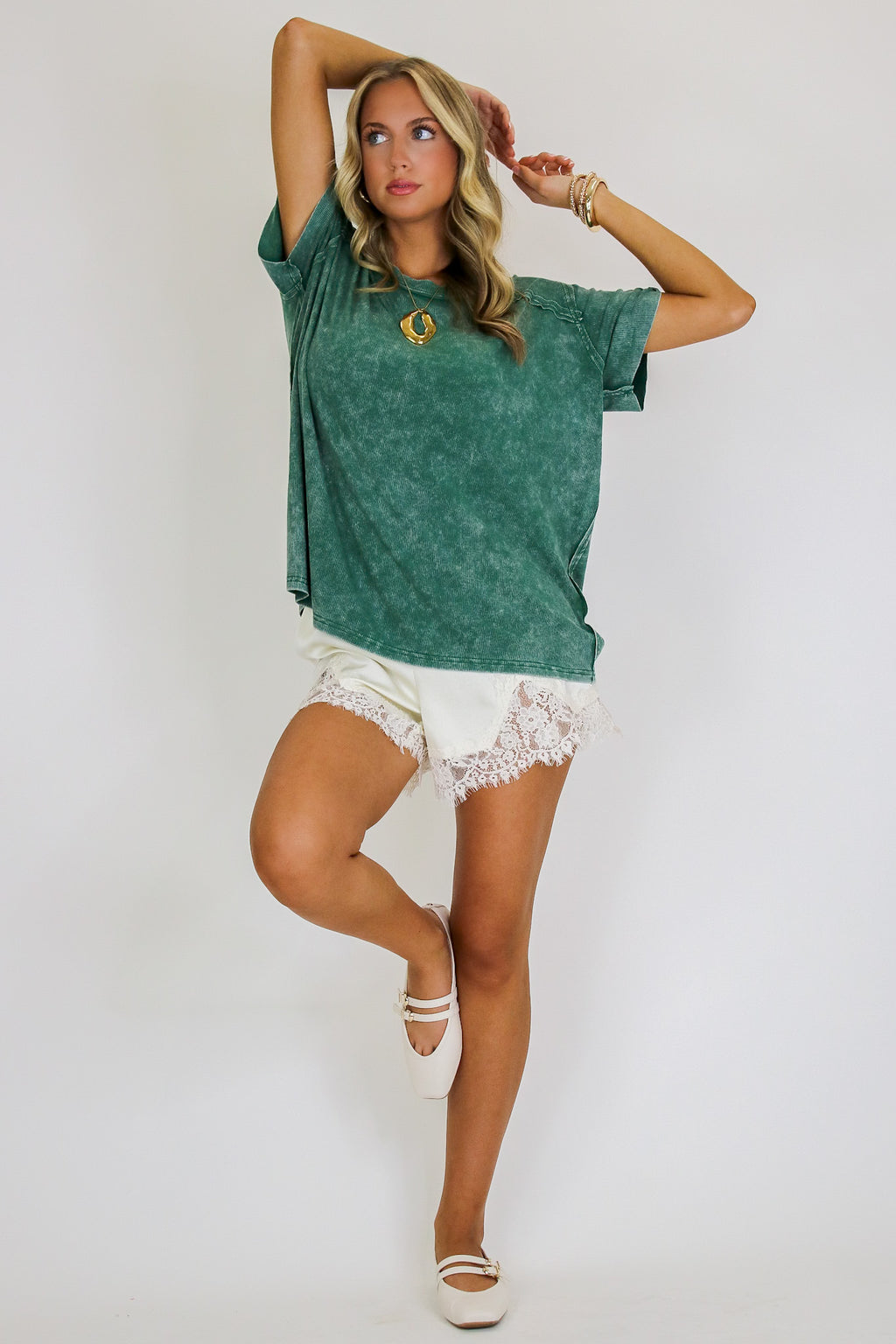 Mirissa Mineral Washed Boat Neck Top