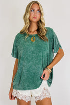 Mirissa Mineral Washed Boat Neck Top