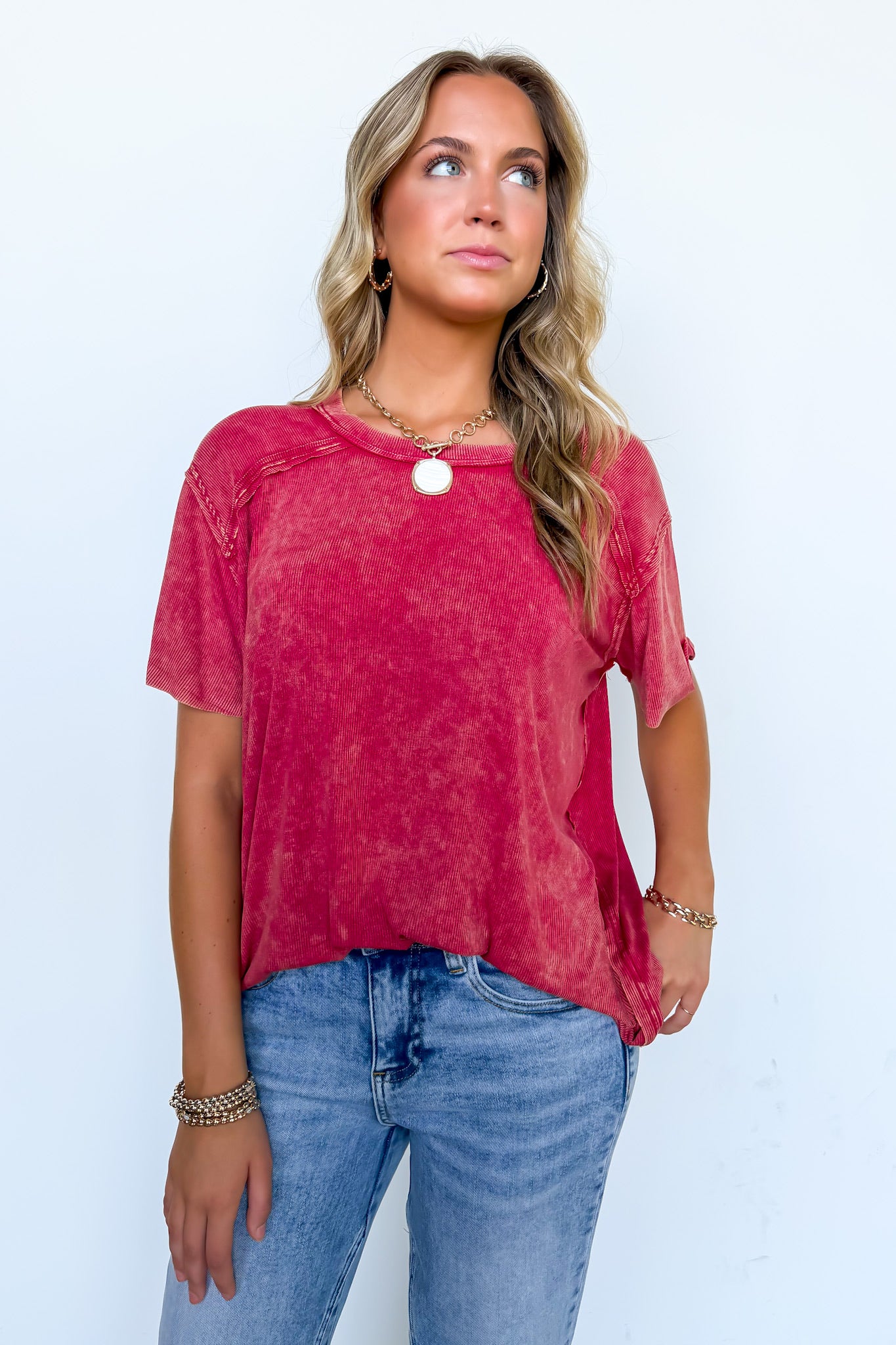 Mirissa Mineral Washed Boat Neck Top - BACK IN STOCK - Madison and Mallory