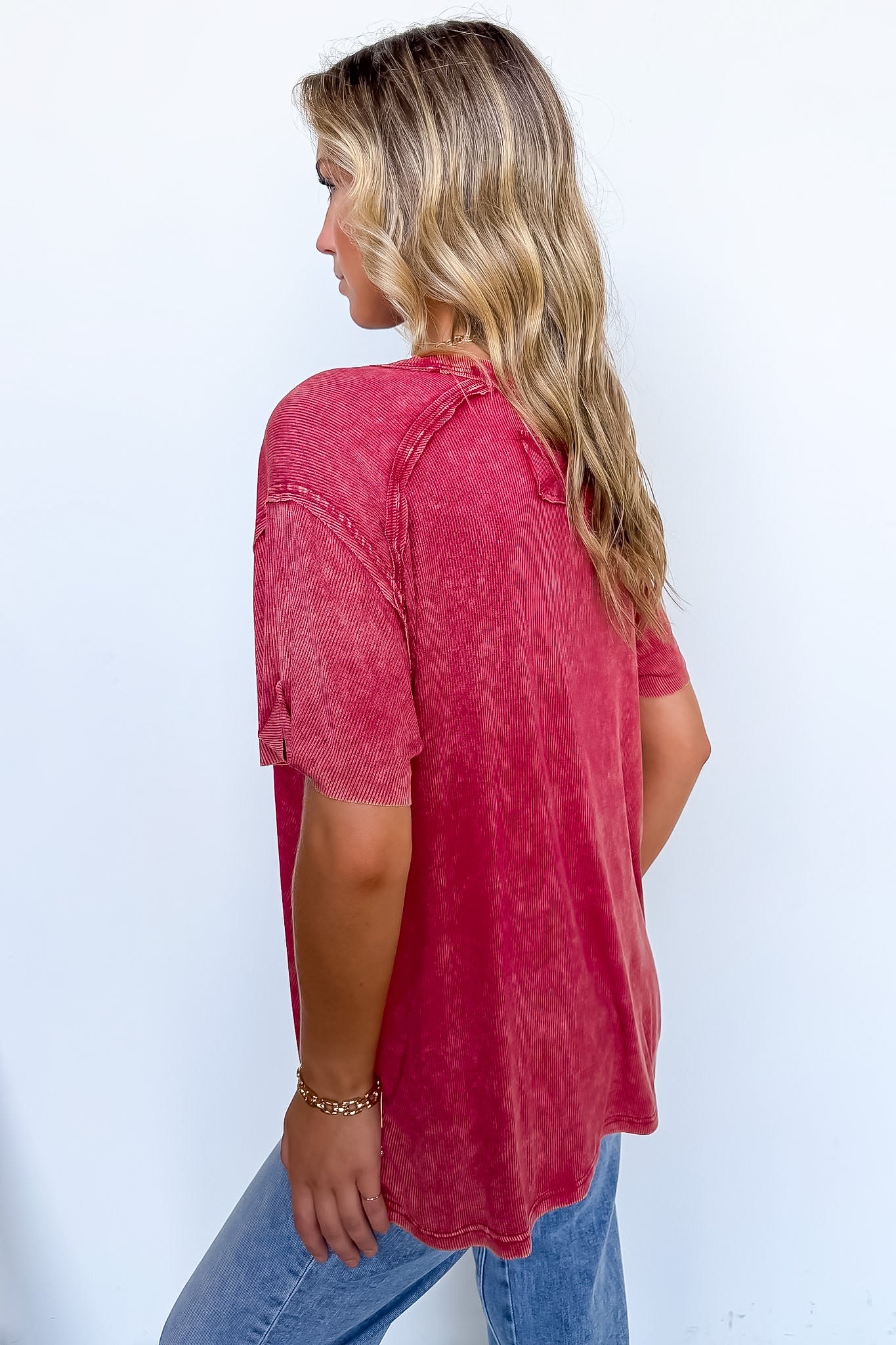Mirissa Mineral Washed Boat Neck Top - BACK IN STOCK