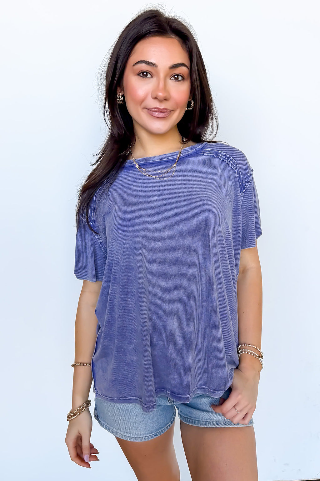 Mirissa Mineral Washed Boat Neck Top
