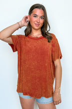 Mirissa Mineral Washed Boat Neck Top