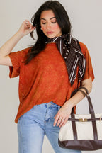 Mirissa Mineral Washed Boat Neck Top