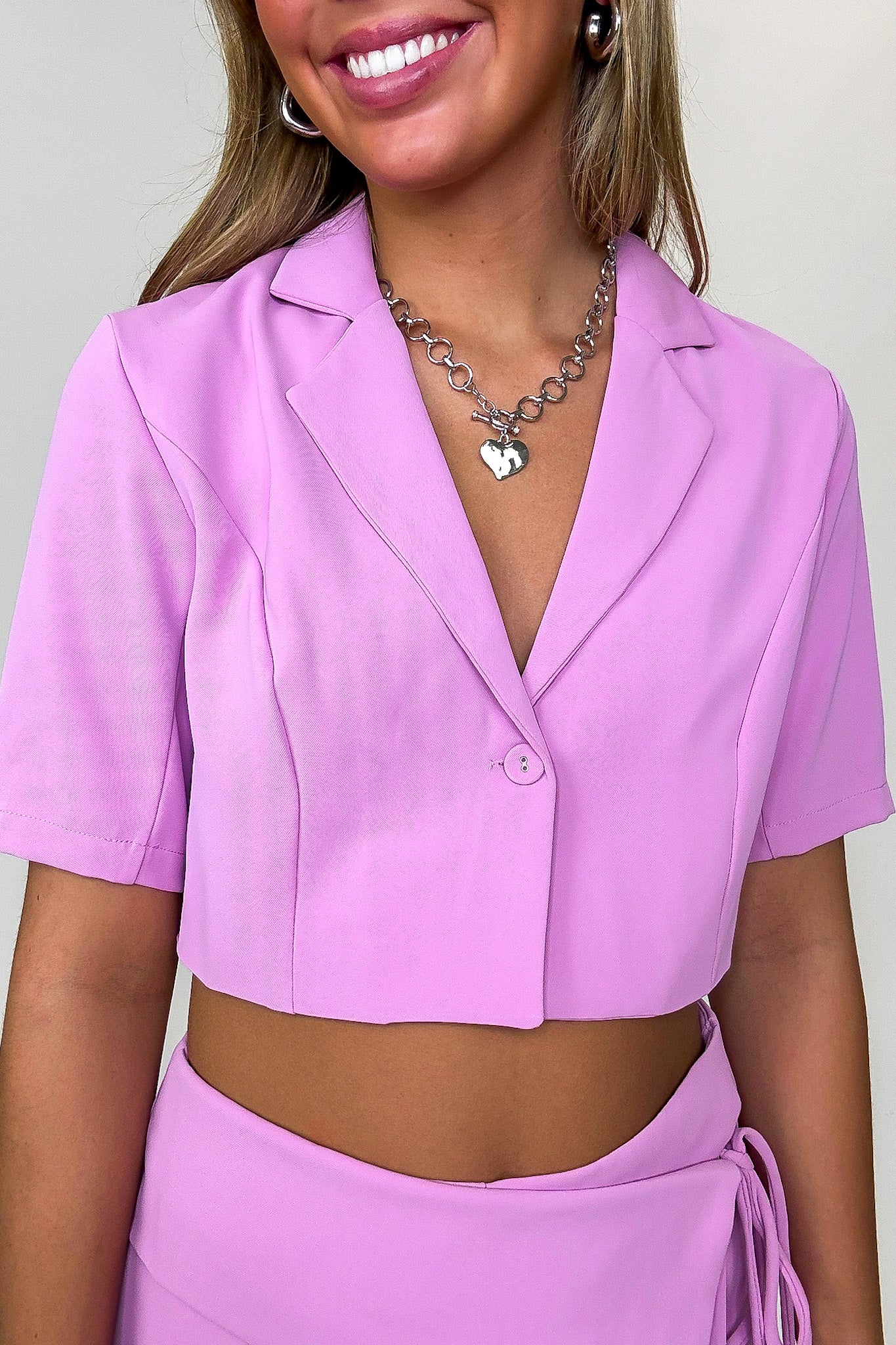 Miss Punctuality Short Sleeve Collar Button Top - Madison and Mallory