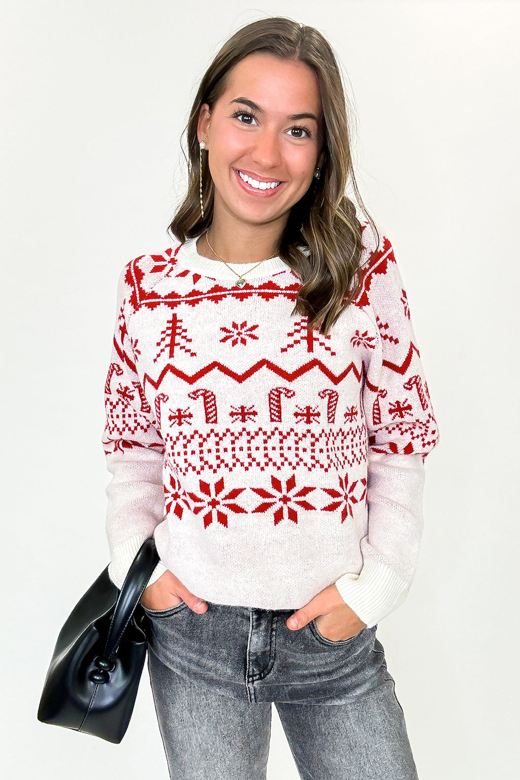 Mistletoe Moments Raglan Sleeve Sweater - FINAL SALE - Madison and Mallory