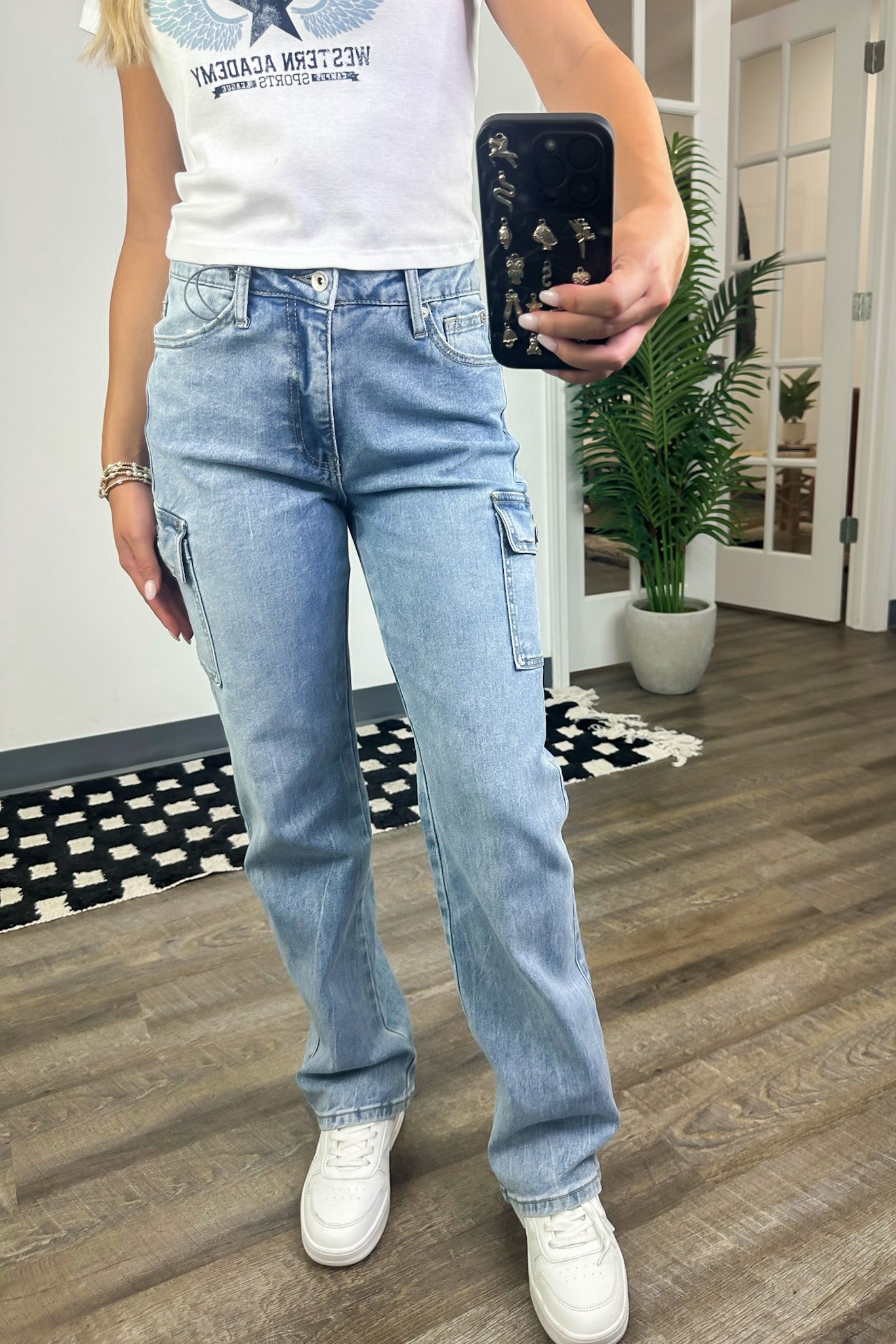 Miya High Rise Cargo Dad Jeans - FINAL SALE - Madison and Mallory