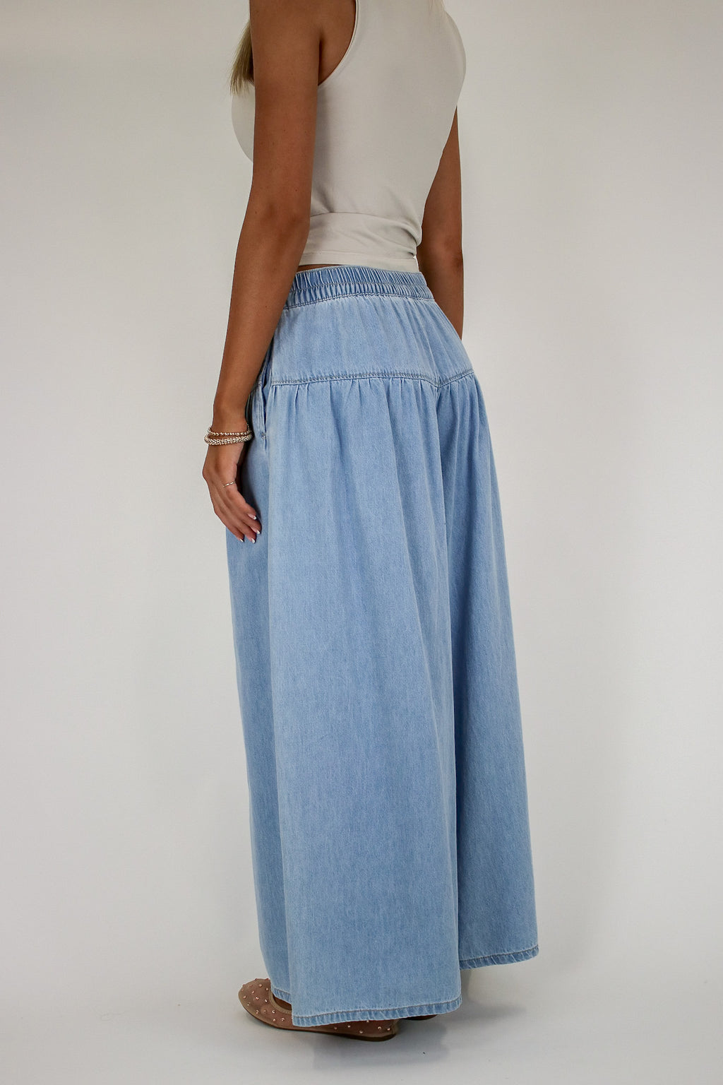 Mode Flow Button Fly Slouchy Culottes - Madison and Mallory