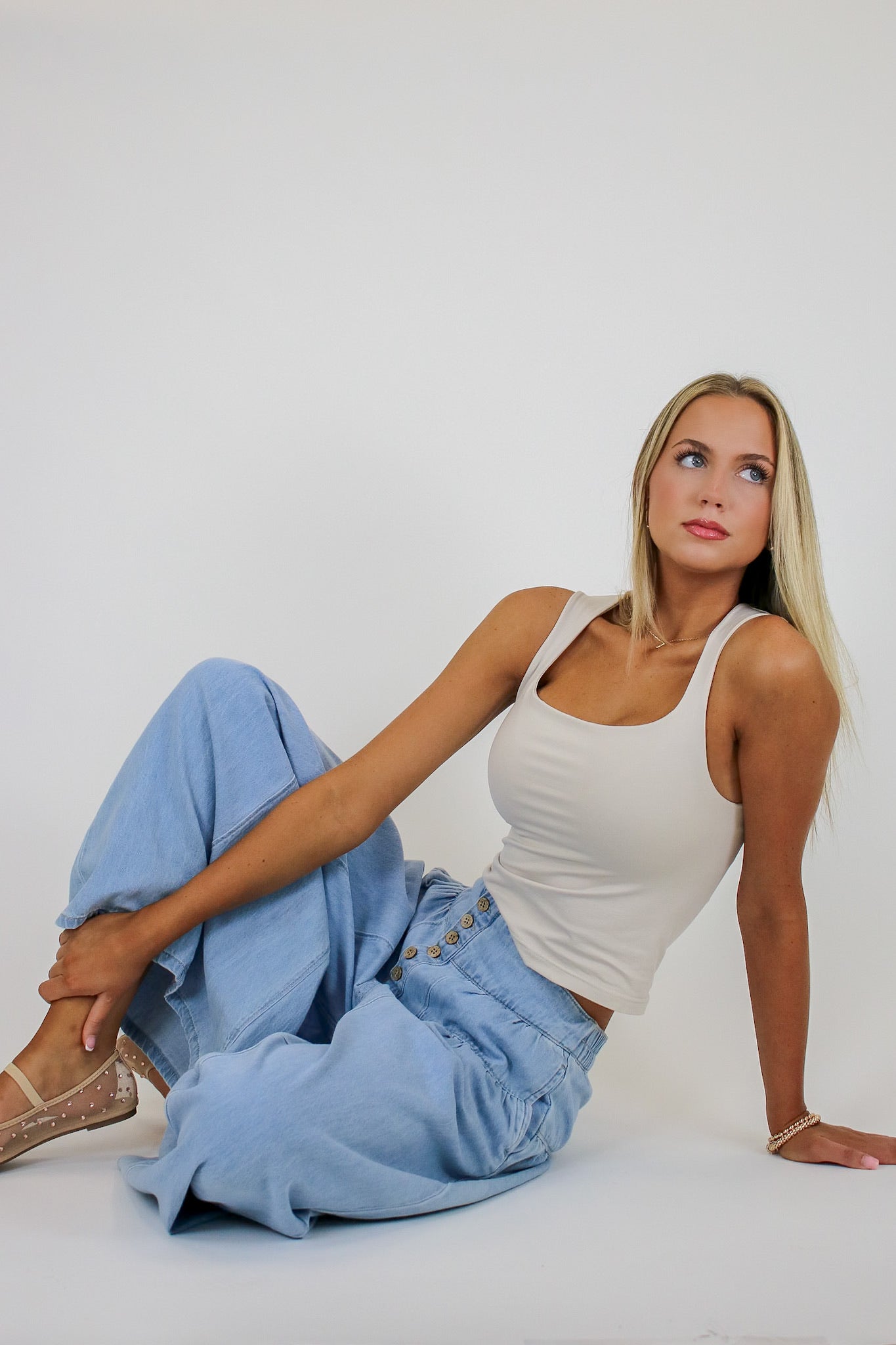 Mode Flow Button Fly Slouchy Culottes - Madison and Mallory