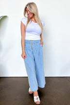 Mode Flow Button Fly Slouchy Culottes - Madison and Mallory
