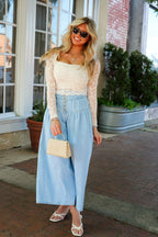 Mode Flow Button Fly Slouchy Culottes - Madison and Mallory