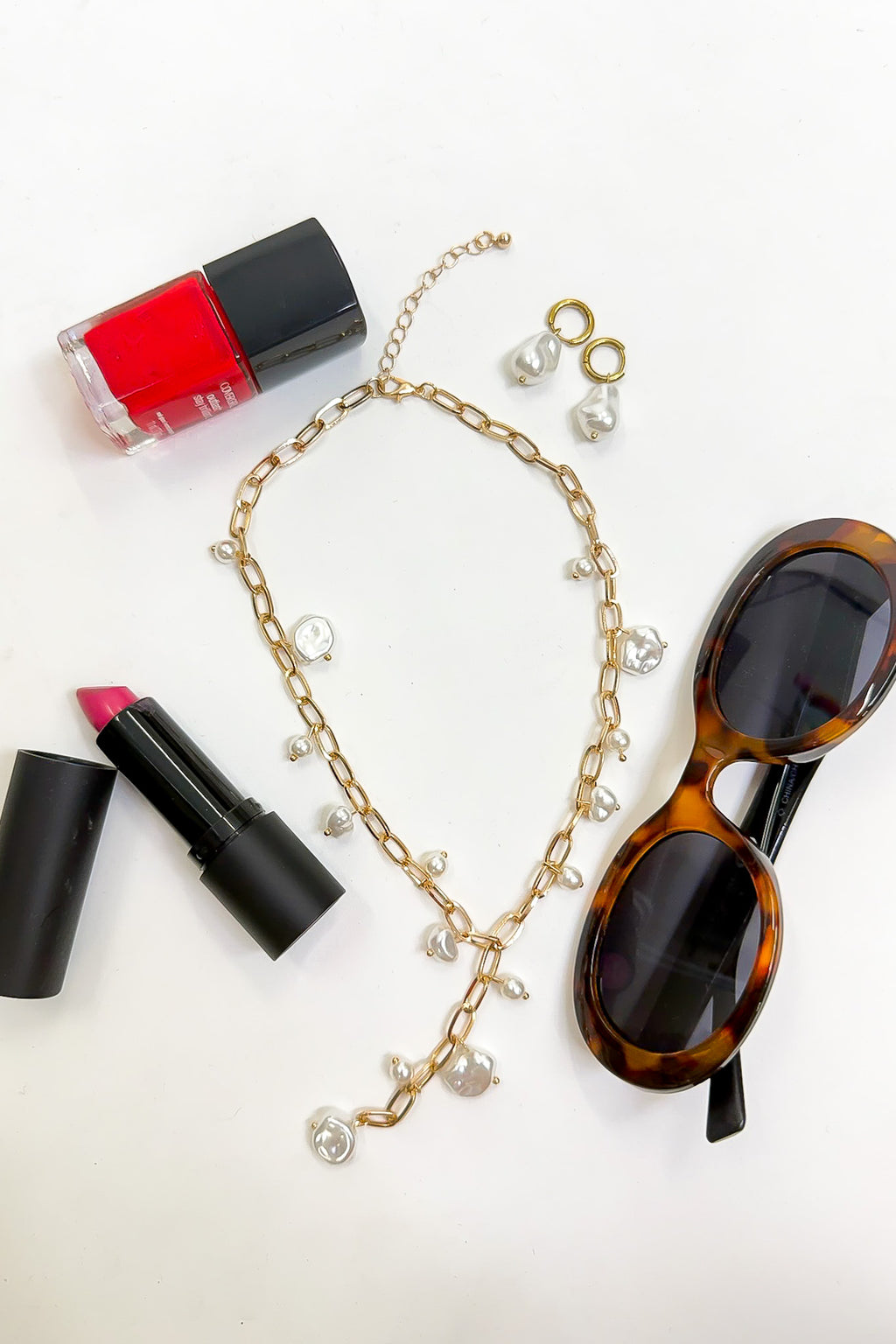 Moonkiss Pearl Drop Y Necklace - Madison and Mallory