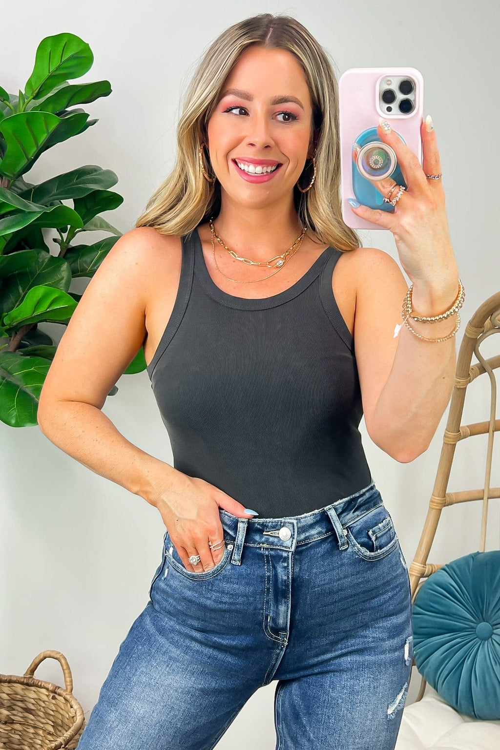 Morie Knit Solid Sleeveless Tank Top - FINAL SALE - Madison and Mallory