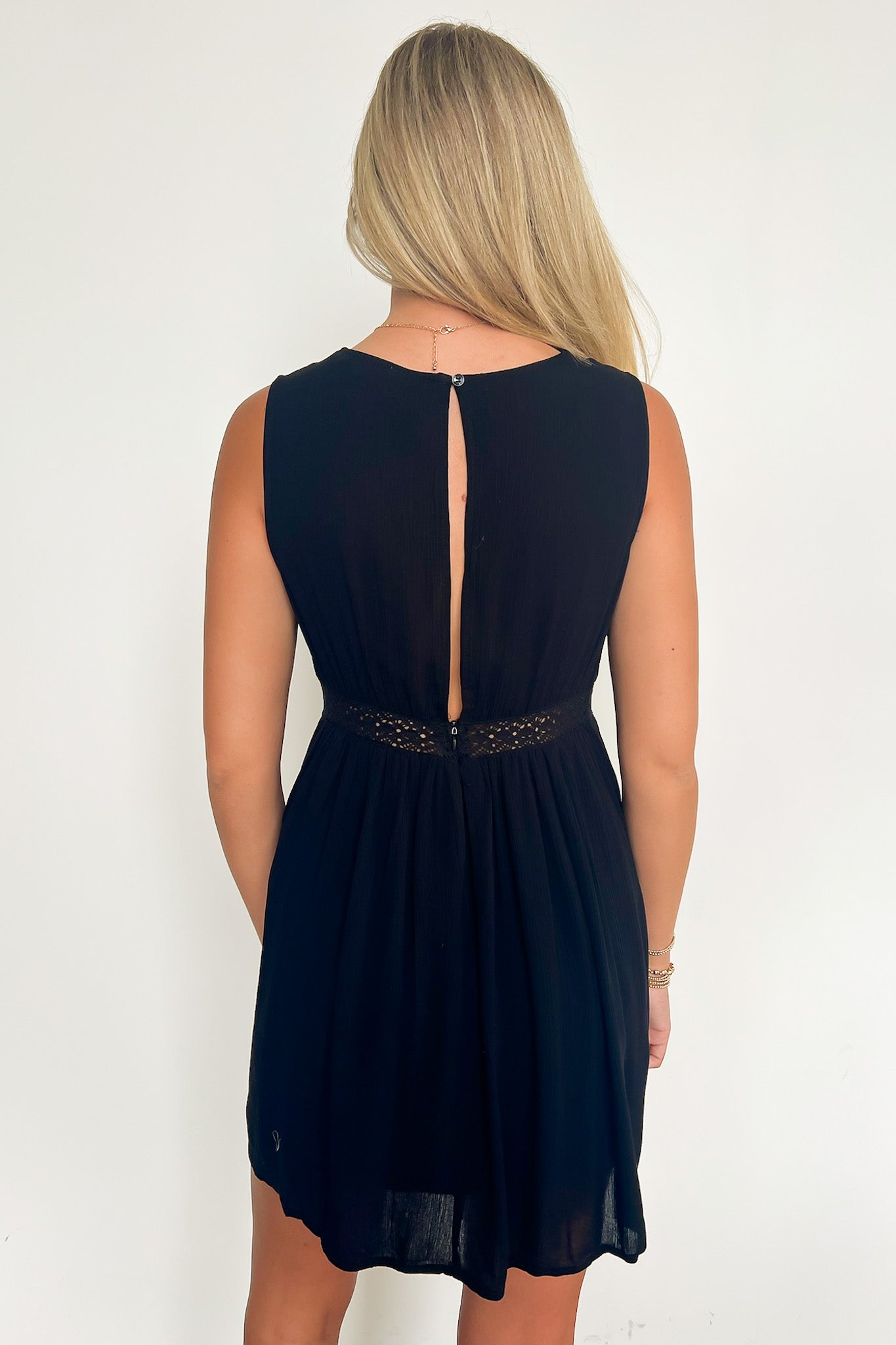  Muse Behavior Embroidered Lace Trim Dress - FINAL SALE - Madison and Mallory