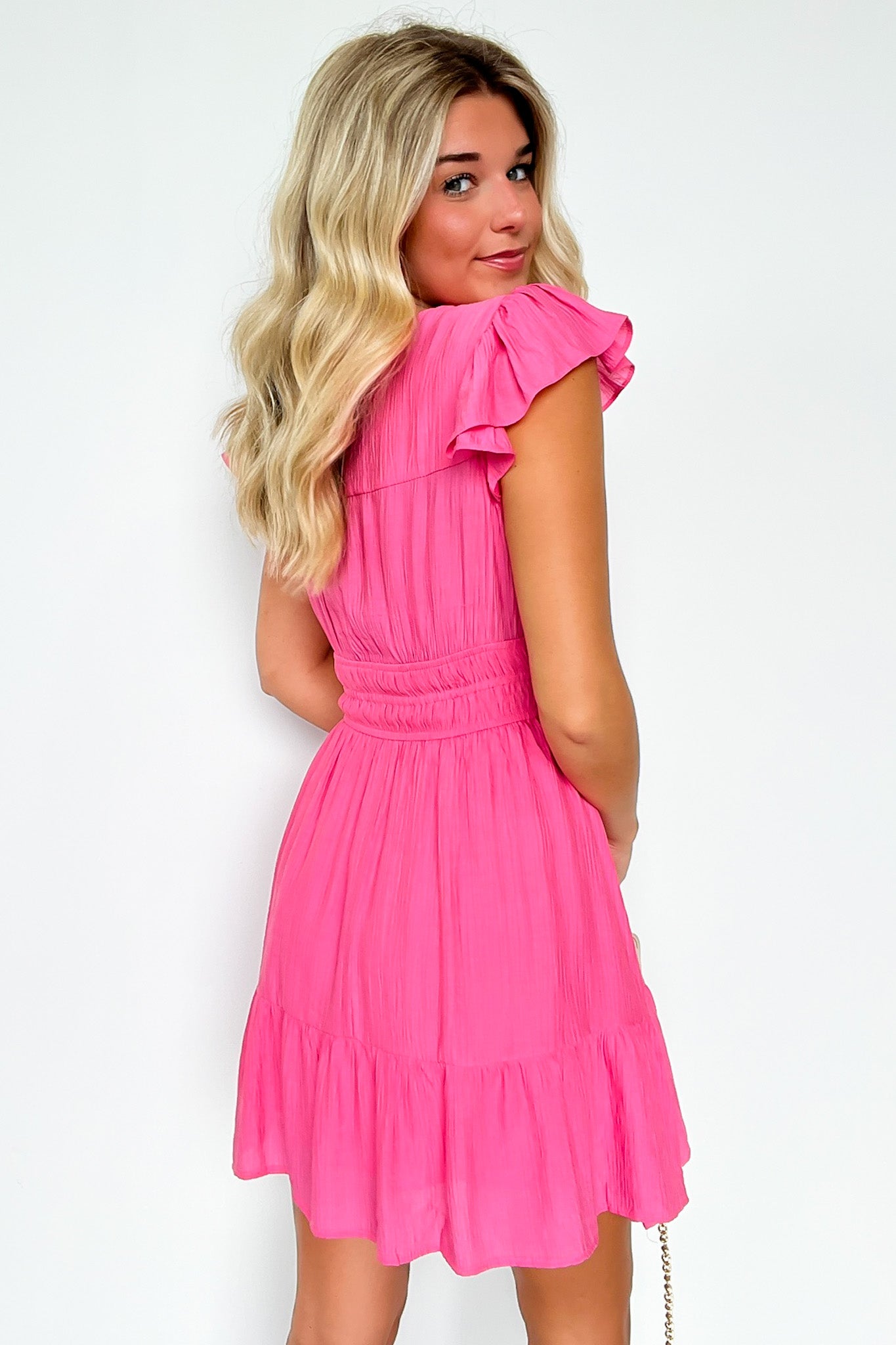  Must Be Adored Shirred Waist Dress - FINAL SALE - Madison and Mallory