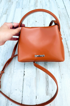 Camel Mystique Faux Leather Bag - FINAL SALE - Madison and Mallory