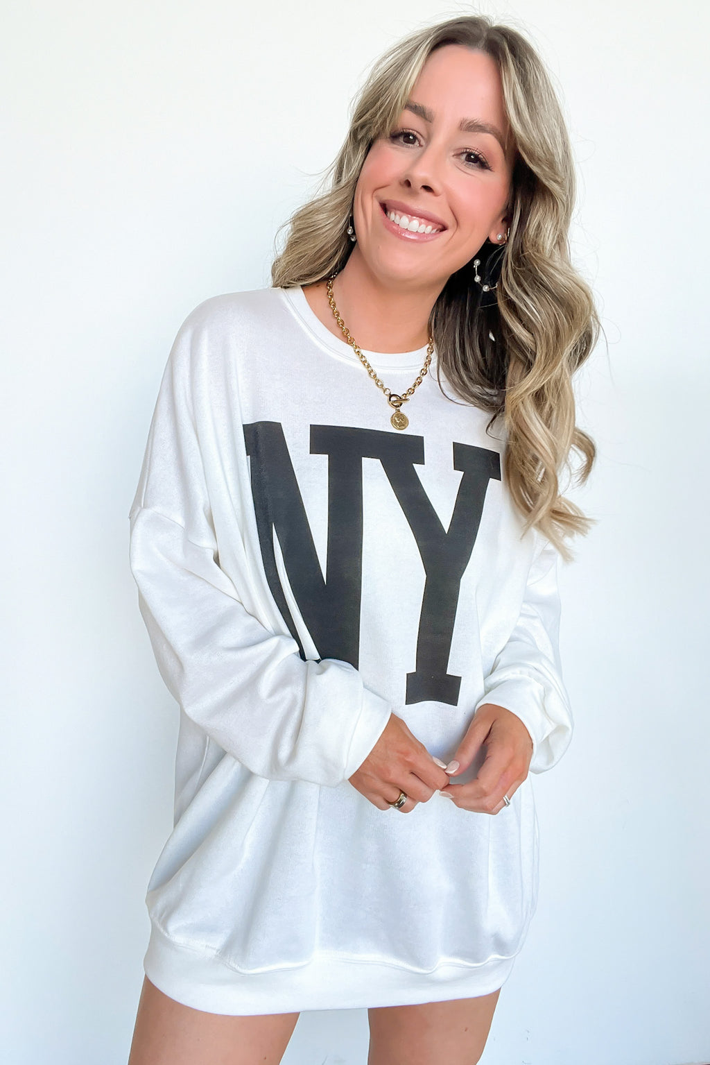  NY Oversized Graphic Sweatshirt - FINAL SALE - Madison and Mallory