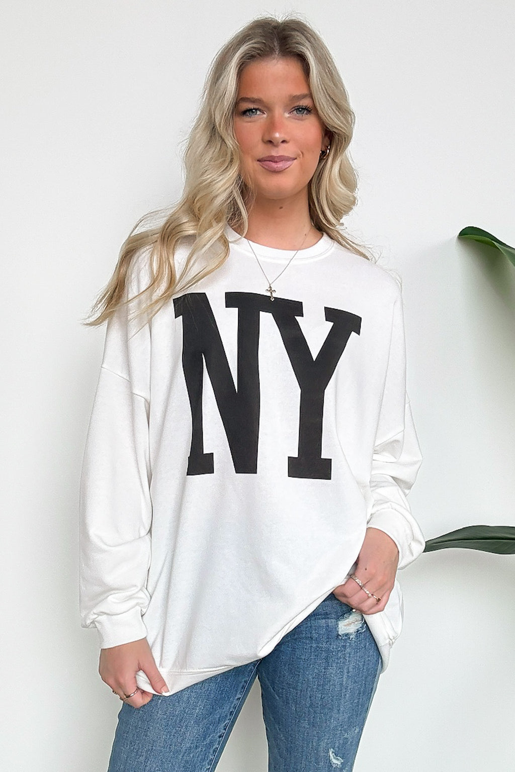  NY Oversized Graphic Sweatshirt - FINAL SALE - Madison and Mallory