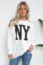  NY Oversized Graphic Sweatshirt - FINAL SALE - Madison and Mallory