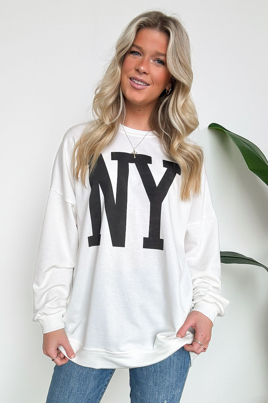 NY Oversized Graphic Sweatshirt