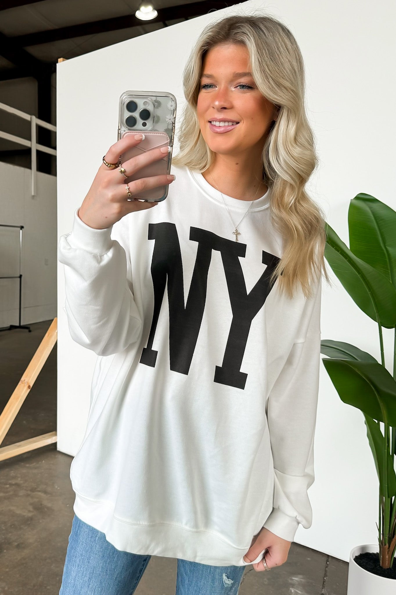  NY Oversized Graphic Sweatshirt - FINAL SALE - Madison and Mallory