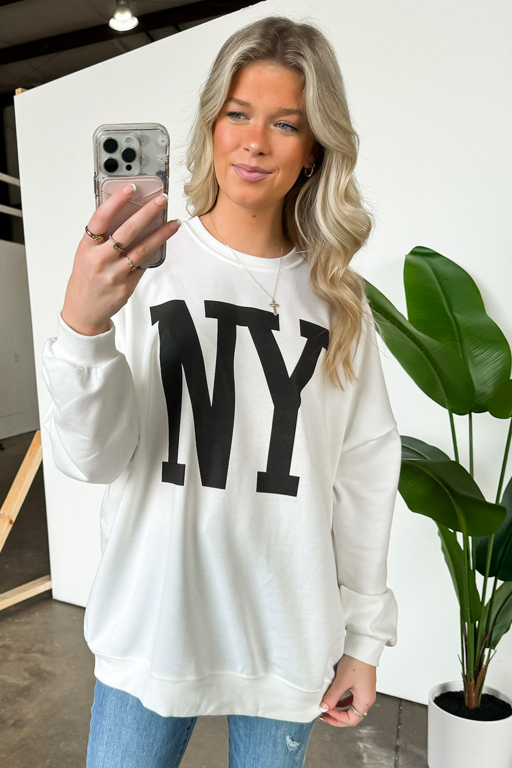  NY Oversized Graphic Sweatshirt - FINAL SALE - Madison and Mallory