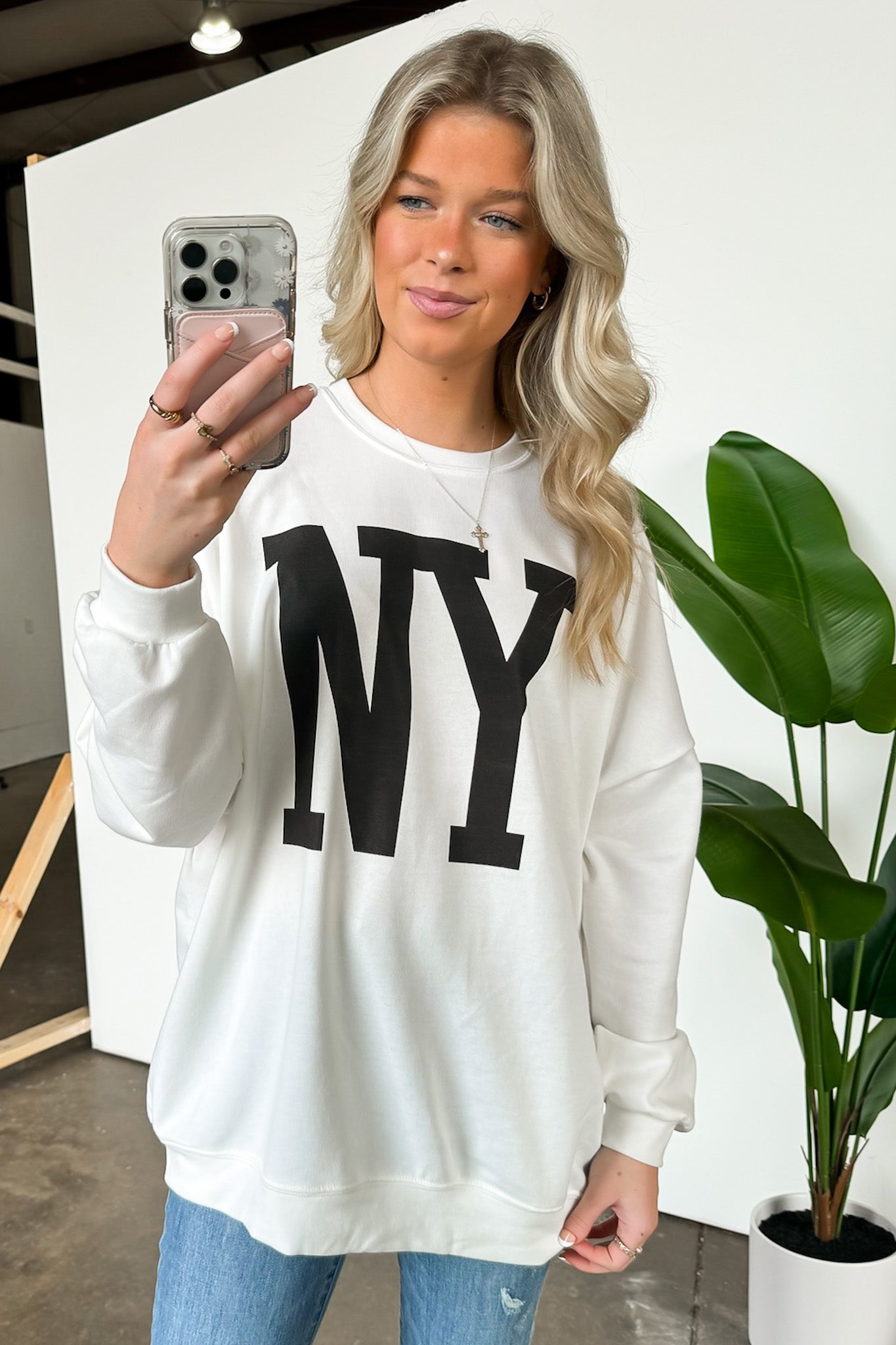  NY Oversized Graphic Sweatshirt - FINAL SALE - Madison and Mallory