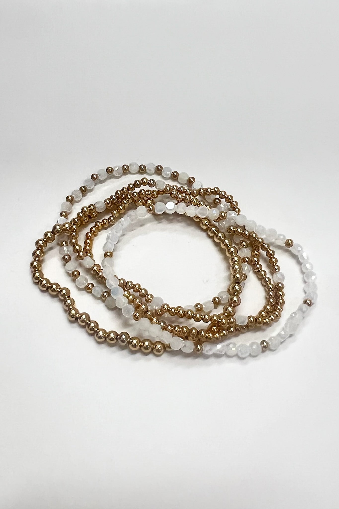  Nadina Glass Multi Beaded Bracelet Stack - Madison and Mallory