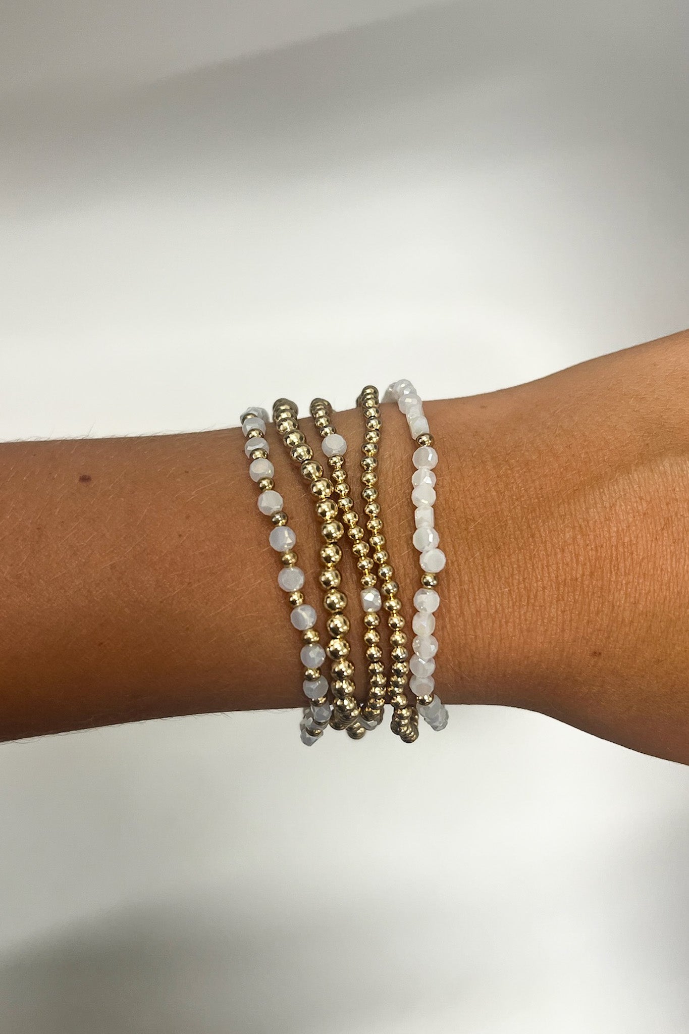  Nadina Glass Multi Beaded Bracelet Stack - Madison and Mallory