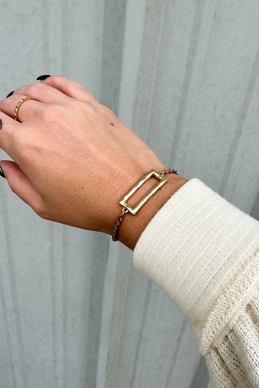  Nakia Rectangle Adjustable Chain Bracelet - Madison and Mallory
