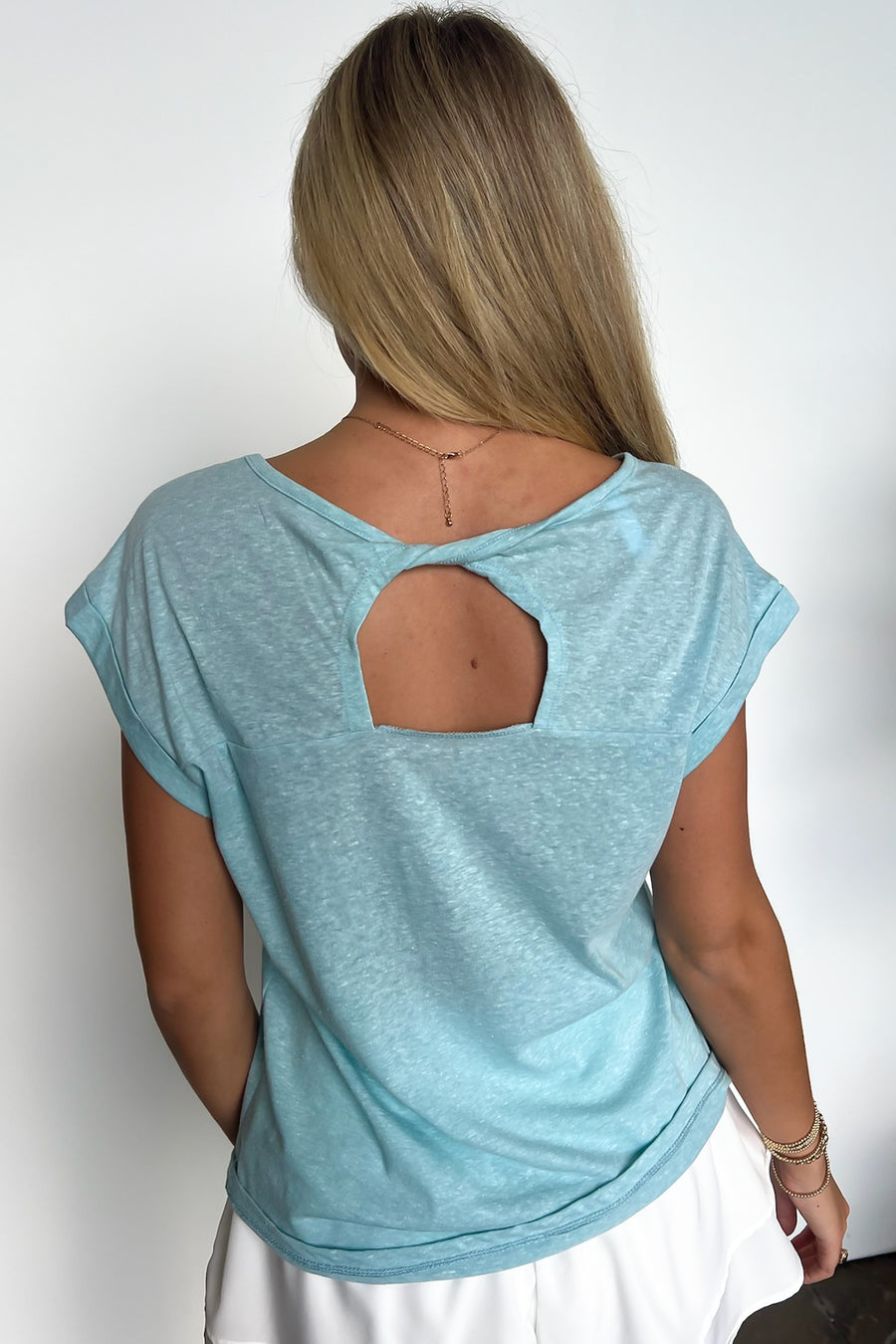  Nanori Twist Back Short Sleeve Top - FINAL SALE - Madison and Mallory