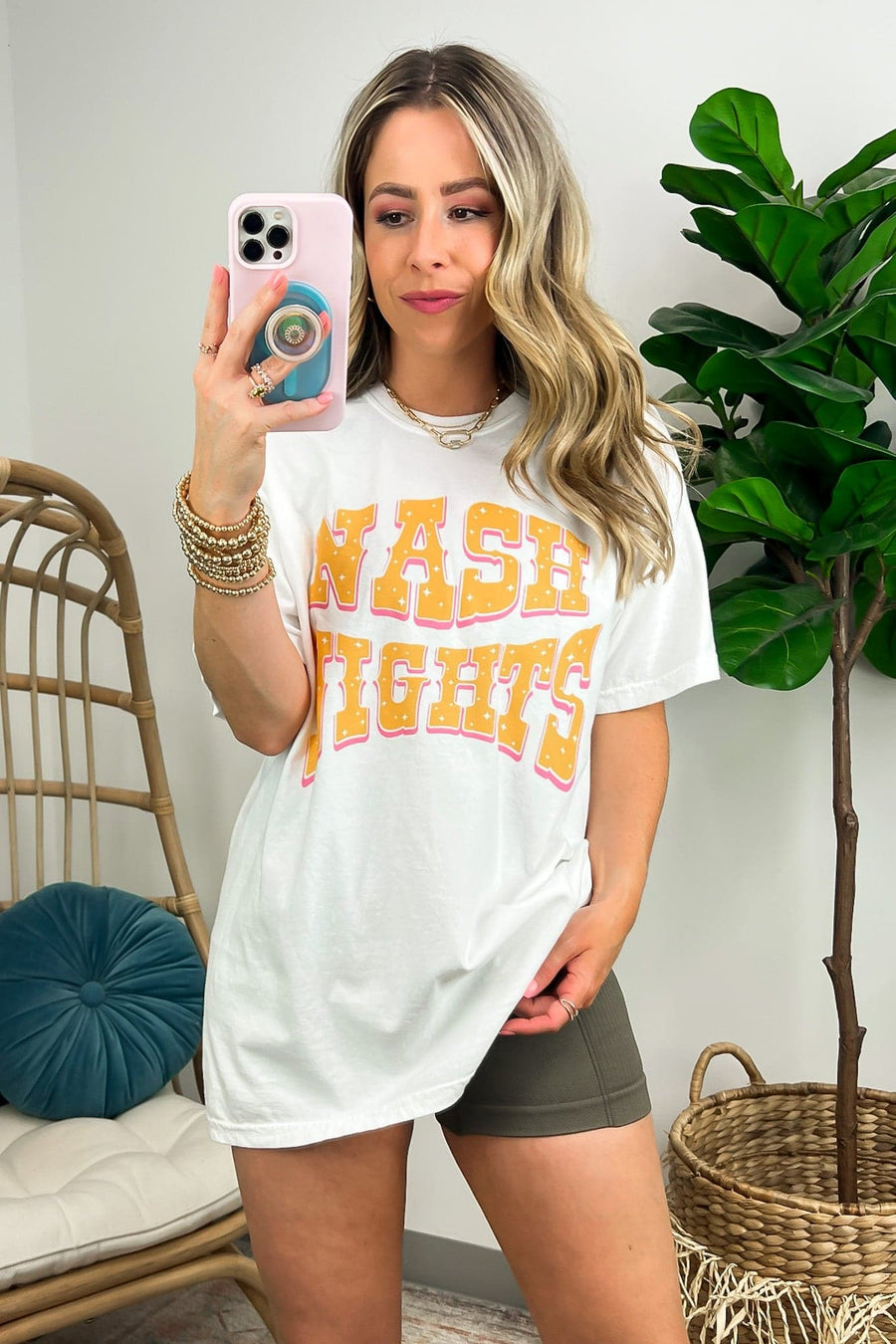  Nash Nights Oversized Graphic Tee - FINAL SALE - Madison and Mallory