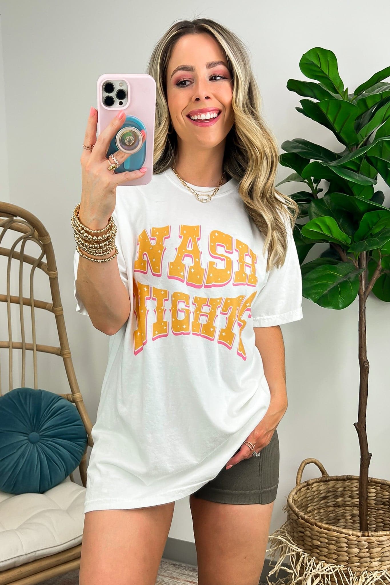  Nash Nights Oversized Graphic Tee - FINAL SALE - Madison and Mallory