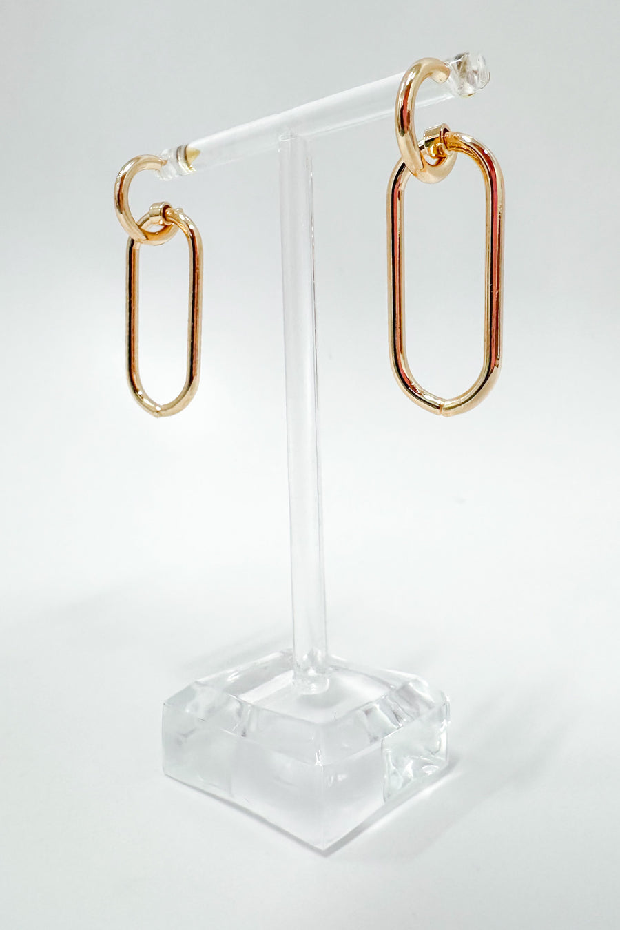 Gold Naturally Aesthetic Link Hoop Earrings - Madison and Mallory
