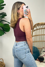 Nayomi Mineral Wash V-Neck Seamless Bra Top - FINAL SALE - Madison and Mallory