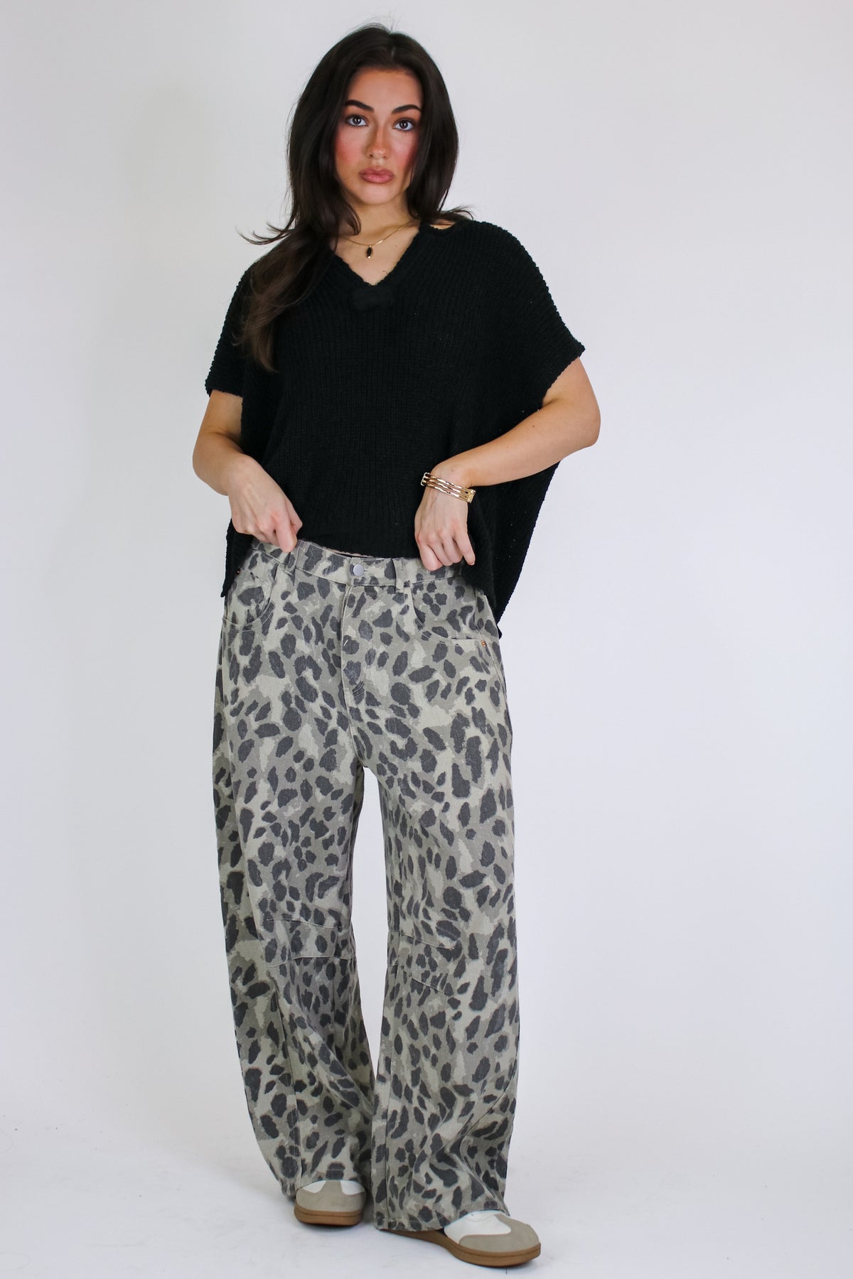 Necessary Charm V-Neck Side Slit Knit Top - Madison and Mallory