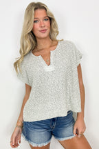  Necessary Charm V-Neck Side Slit Knit Top - BACK IN STOCK - Madison and Mallory