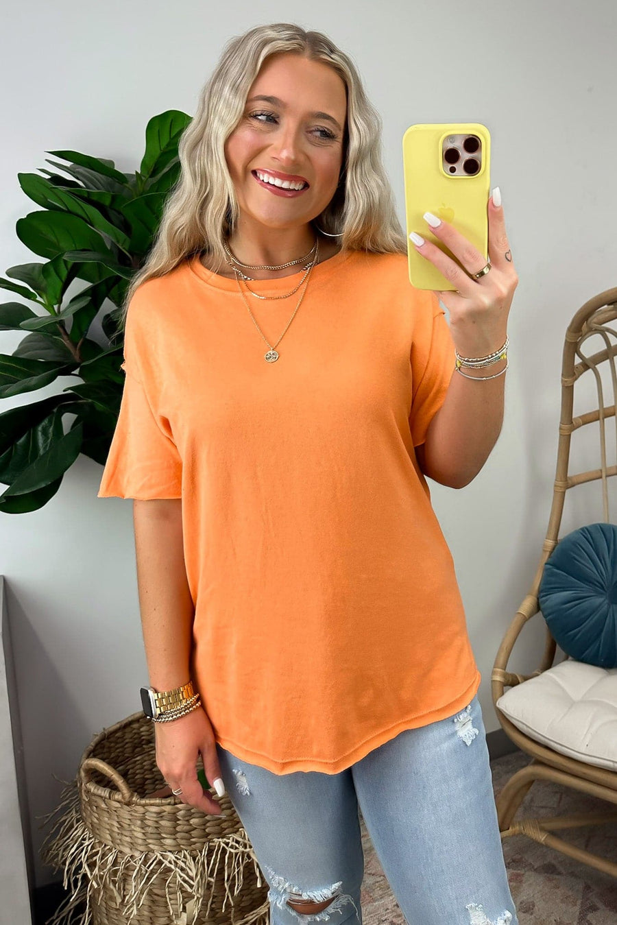 Neri Short Sleeve Relaxed Fit Top - Madison and Mallory